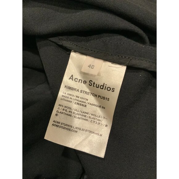 Acne Studios Black Pencil Skirt W/ Front Pocket & Slit, Size 8 (US) - Picture 7 of 7